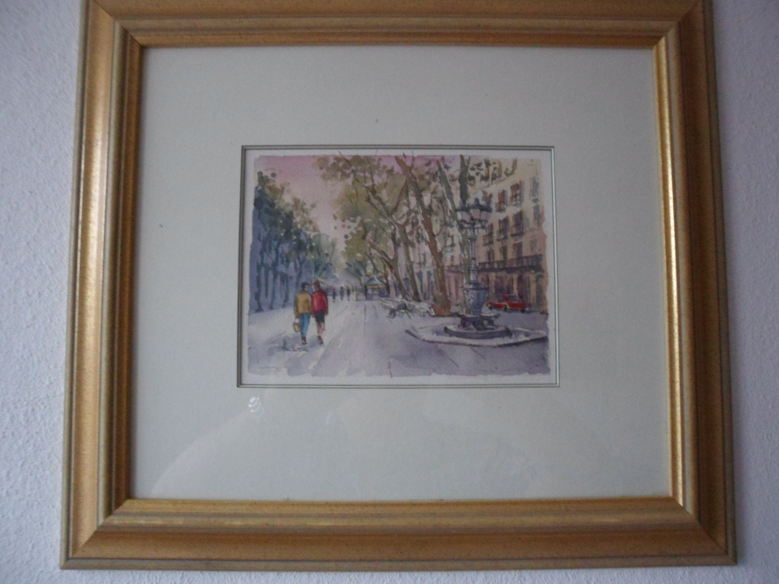 Niet of onleesbaar gesigneerd - Aquarel " stadsgezicht. kopen? Bied vanaf 1!