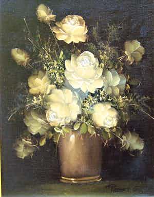 Robert Cox - Witte rozen. verkocht voor € 50!