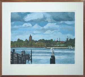 Valentin Bakardjiev - Zeefdruk, Dalem - Ingelijst kopen? Bied vanaf 1!