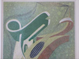 Harry van Kruiningen - De Gitaarspeler - Kleurenlitho kopen? Bied vanaf 85!