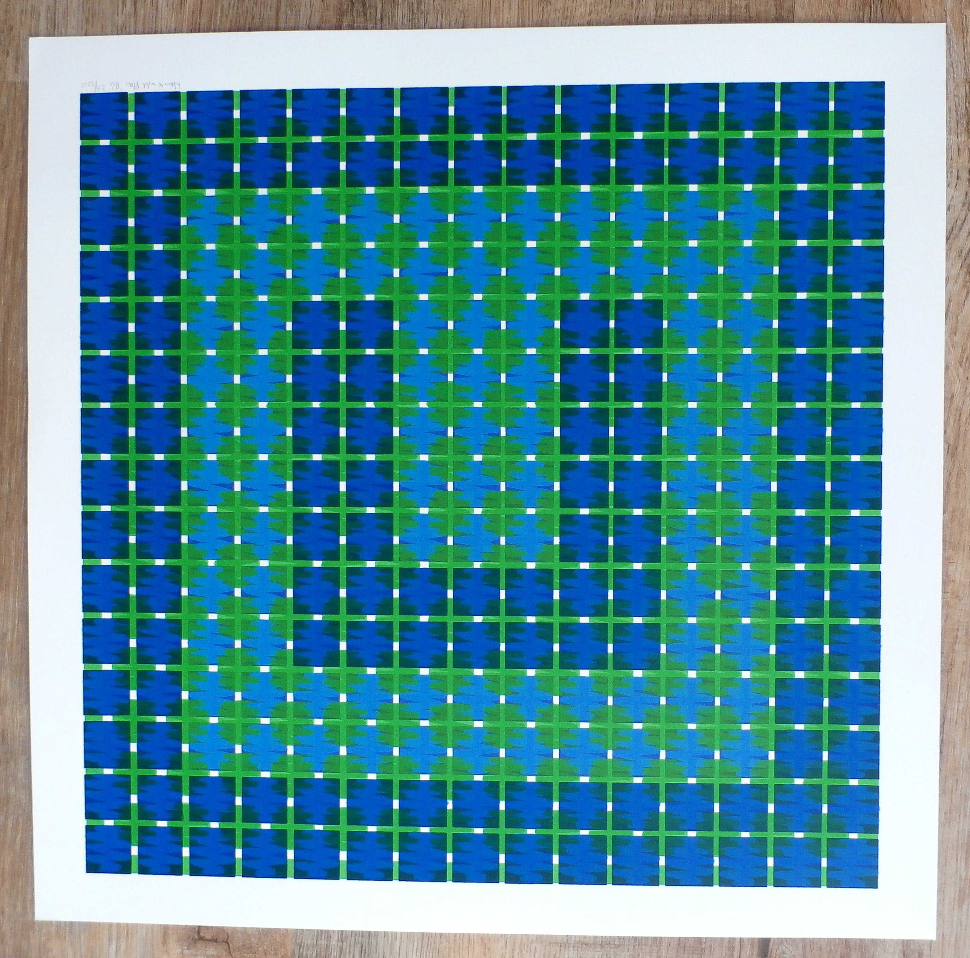 Henk van der Plas - Zeefdruk: Abstracte compositie - 1988 kopen? Bied vanaf 55!