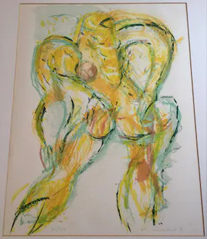 Paul de Lussanet - z.t. | expressieve litho - ingelijst kopen? Bied vanaf 49!
