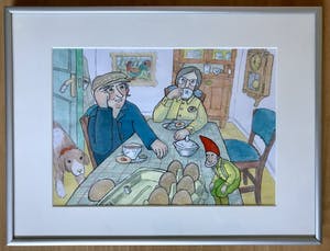 Ilse Meijerink - 3 illustraties bij het boek Pimmetje van Ton de Kort, gouache en potlood kopen? Bied vanaf 59!