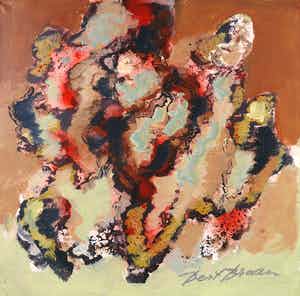 Bert Braam - Acryl op doek, Zonder titel verkocht voor € 1!