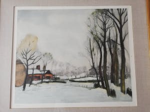 Albert Saverys - Winterlandschap met huisjes kopen? Bied vanaf 10!
