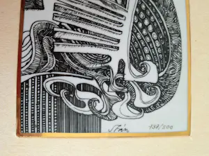 Endre Szasz - (1926-2003) Hollóháza, zeldzame porseleinen plaquette. kopen? Bied vanaf 99!