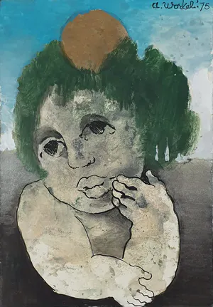 Ans Wortel - Ingelijste gouache met inkt: 'Wat ik onder "natuur" versta' kopen? Bied vanaf 195!