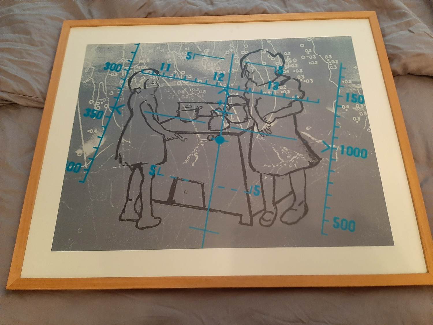 Anne Semler - Zeefdruk, Fornuisje - Ingelijst kopen? Bied vanaf 45!