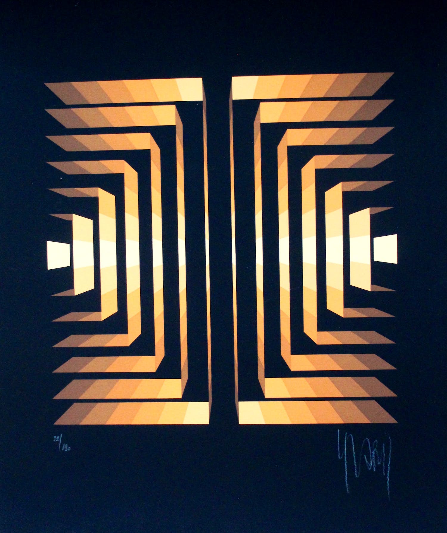 Jean Pierre Yvaral - zeefdruk: abstract verkocht voor € 125!
