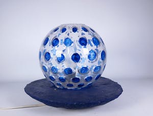 Niet of onleesbaar gesigneerd - Glas en keramiek, Lamp kopen? Bied vanaf 10!
