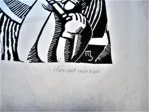 Clement Moreau - Clement Moreau, 21 Linolschnitte zu -Die Brücke im Dschungel- kopen? Bied vanaf 48!