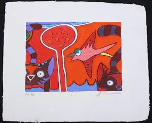 Michiel Molenaar - Lot van 5 zeefdrukken op geschept papier, Dieren kopen? Bied vanaf 100!