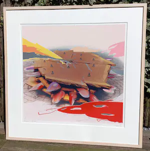 Ger van Elk - The Cutex Song, zeefdruk op fotolitho (netjes ingelijst, groot) kopen? Bied vanaf 295!
