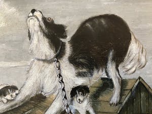 Niet of onleesbaar gesigneerd - Honden tijdens de watersnoodramp kopen? Bied vanaf 1!