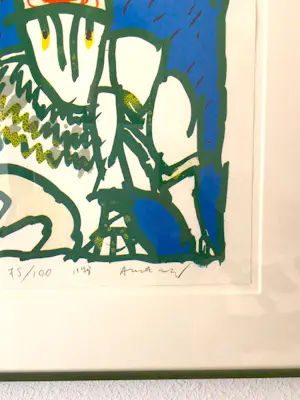 Pierre Alechinsky - "Mardi Gras" - Lithographie - 1978 - 100 ex. - Ingelijst - Uitstekende staat kopen? Bied vanaf 650!