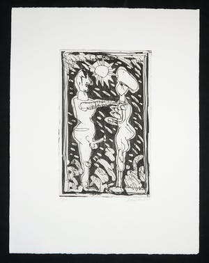 Lucebert - Ets, Dagelijks een schitterend kind gewint de zon kopen? Bied vanaf 150!