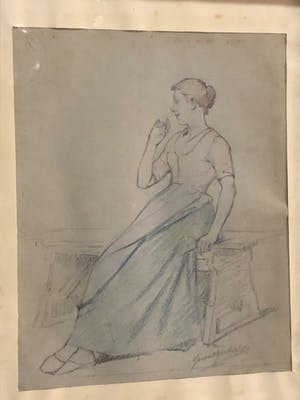 Gerard Portielje - Dame op bankje kopen? Bied vanaf 150!