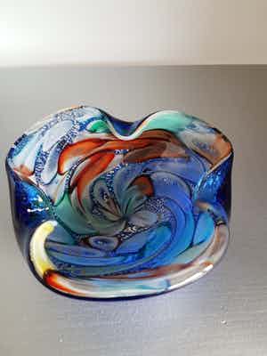 Dino Martens - AVEM Multi Coloured Murano Glass Bowl Mid Century Dino Martens verkocht voor € 35!