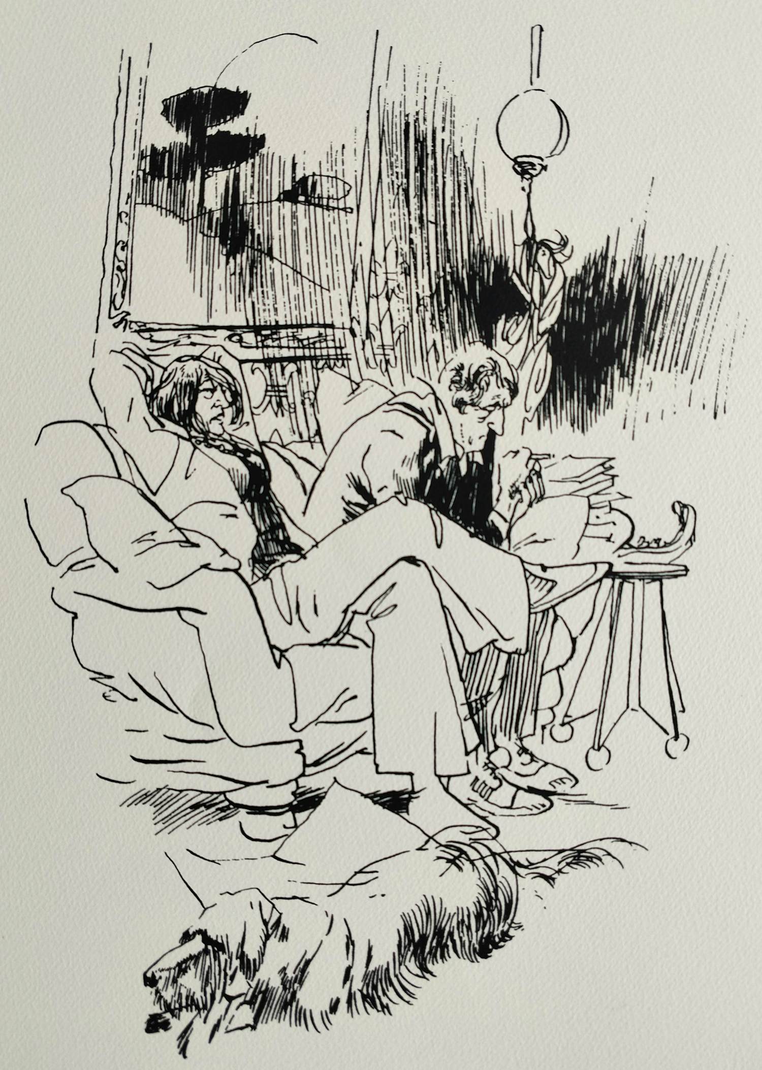 Peter van Straaten - "Ach, misschien heb je wel gelijk, Guus, – gesigneerde zeefdruk kopen? Bied vanaf 120!