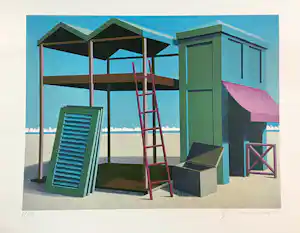 Wilhelm Beuermann - 3 Serigrafien, Strand-Konstruktion kaufen? Bieten Sie von 210!