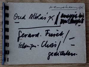 Gerard Fieret - Schetsboekje incl 8 tekeningen(4 handgesigneerd) - 1975 kopen? Bied vanaf 375!