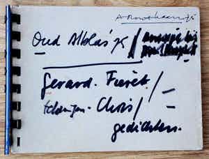 Gerard Fieret - Schetsboekje incl 8 tekeningen(4 handgesigneerd) - 1975 verkocht voor € 375!