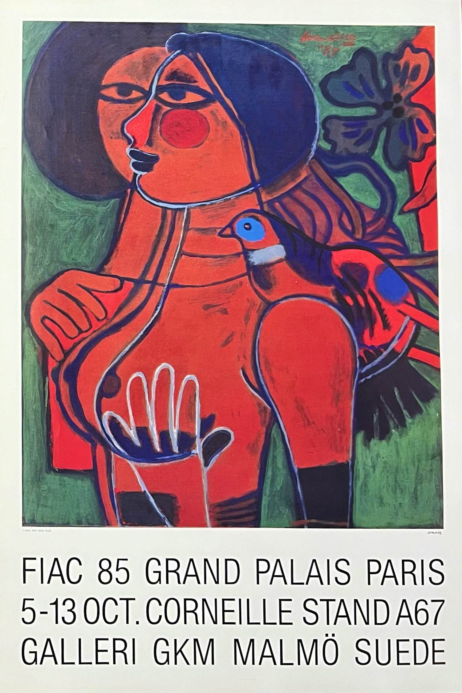 Buy Corneille - Grote originele FIAC 85 Grand Palais poster, met Atelier Corneille stempel? Bid from 80!