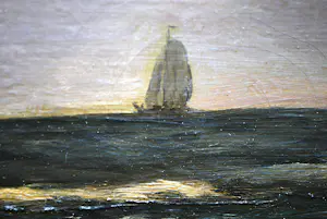 Willem ten Bosch - zeilboten voor de kust - ca. 1920 kopen? Bied vanaf 250!