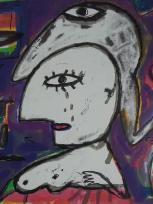 Dodog Soeseno - "Wipping away" Mens met dier.. kopen? Bied vanaf 95!