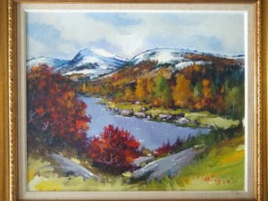 Niet of onleesbaar gesigneerd - Berglandschap met meer kopen? Bied vanaf 1!