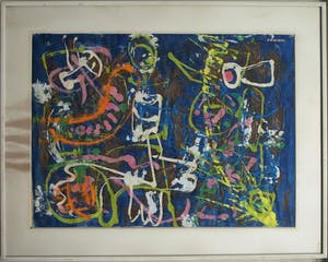 Hans Ittmann - Ingelijst, olieverf op papier , Optie – 47 x 57 cm - ca. 1955-1960 kopen? Bied vanaf 1!