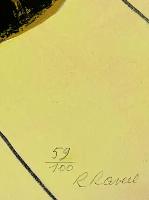 Roger Raveel - Dubbende man - Litho - Gesigneerd - 78,5x56,5 cm - 1982 kopen? Bied vanaf 1750!