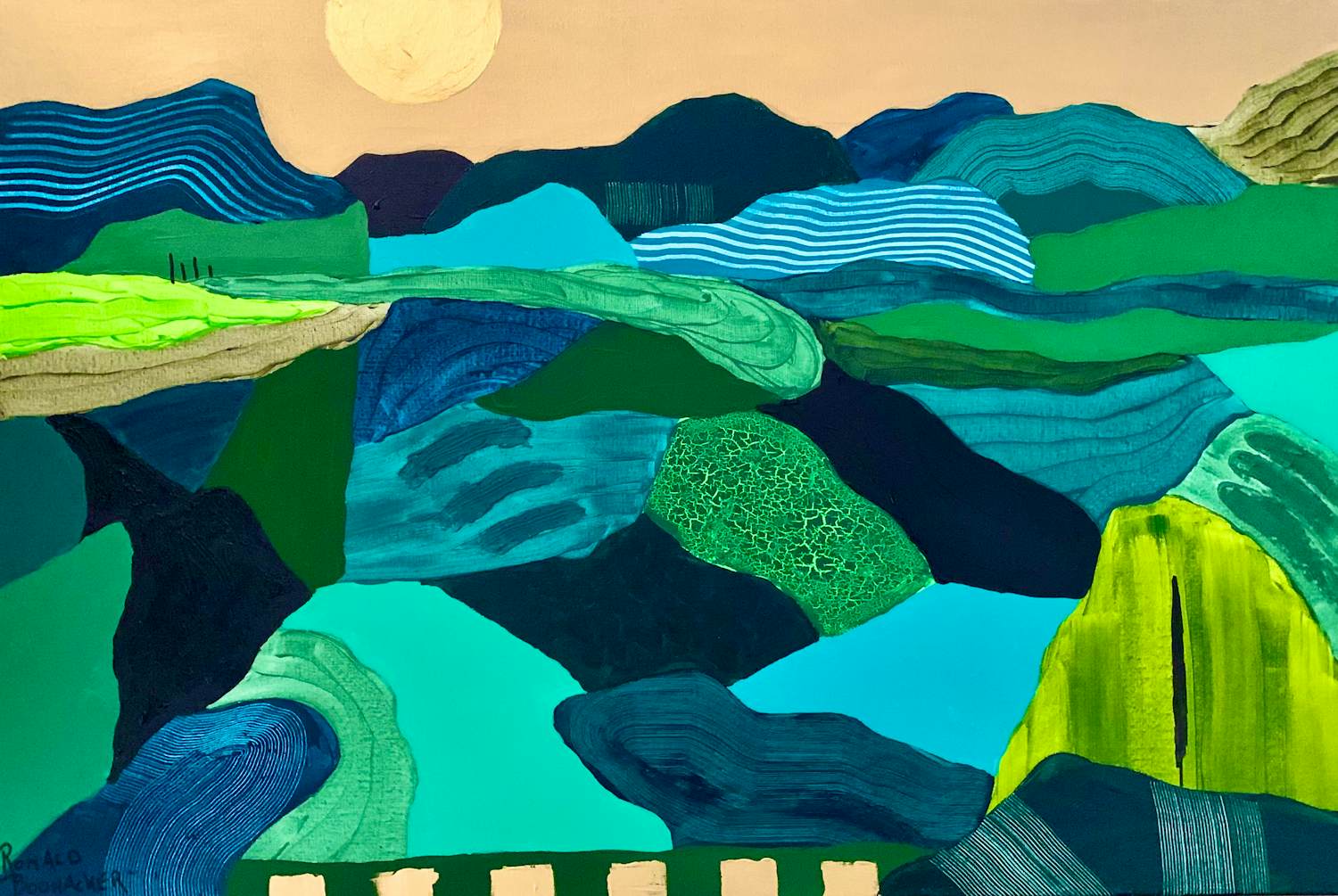 Ronald Boonacker - Italiaans landschap II (GROOT) kopen? Bied vanaf 495!