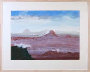 Henri Plaat - Gouache, Landschap - Ingelijst verkocht voor € 150!