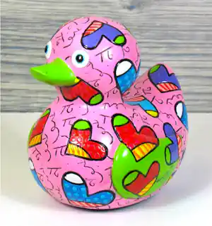 Romero Britto - Romero Britto Love Duck Heart Limited Edition verkauft für € 35!