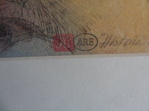 Enric Adsera Riba - 2 Etsen , Titel. Historia del site. mooi ingelijst kopen? Bied vanaf 45!