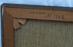 Suzanne Maniet - Naïeve kunst , Olieverf op doek , Un Rêve (“Een droom”) – ingelijst – 1962 kopen? Bied vanaf 100!