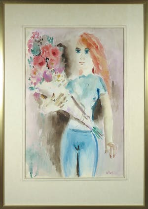 Theo van der Horst - Aquarel, Zonder titel - Ingelijst (Groot) kopen? Bied vanaf 1!
