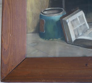 Henriette Breedveld - Pastel, “Stilleven met boeken” – ingelijst & gesigneerd - 1900 kopen? Bied vanaf 10!
