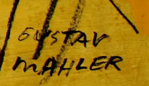 Corneille - Gemengde techniek en houtskool: Gustav Mahler, 1993 + handges.teksten + foto's kopen? Bied vanaf 1000!