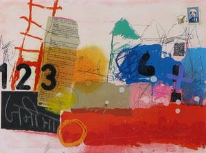 Theo Koster - Zeefdruk, Zonder titel - Ingelijst kopen? Bied vanaf 1!