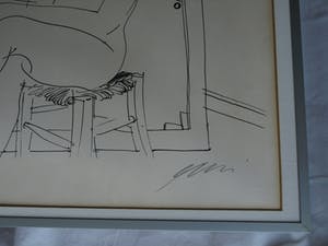 Niet of onleesbaar gesigneerd - Litho , “Naakte kunstenaar met naakt model“ – gesigneerd & ingelijst – nr 69/150 kopen? Bied vanaf 1!