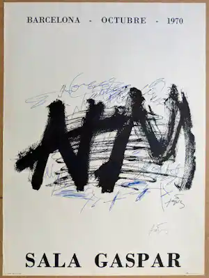 Antoni Tapies - handsigniert - Sala Gaspar 1970 - Farblithografie vendu pour 99€ !