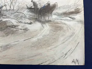 Anton Mauve (sr.) - Heidelandschap met twee houtsprokkelaars en een paardenkar op een pad kopen? Bied vanaf 240!