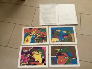 Walter de Rycke - Originele zeefdrukken met handtekening in originele mapje kaufen? Bieten Sie von 50!