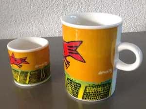 Corneille - Ontbijtservies met rode vogel kopen? Bied vanaf 12!