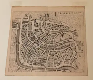Joan Blaeu - Stadsplattegrond van Dordrecht, 1635 kopen? Bied vanaf 95!