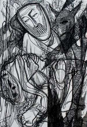 Ru van Rossem - Ets: "The good samaritan" - 1951 verkocht voor € 45!