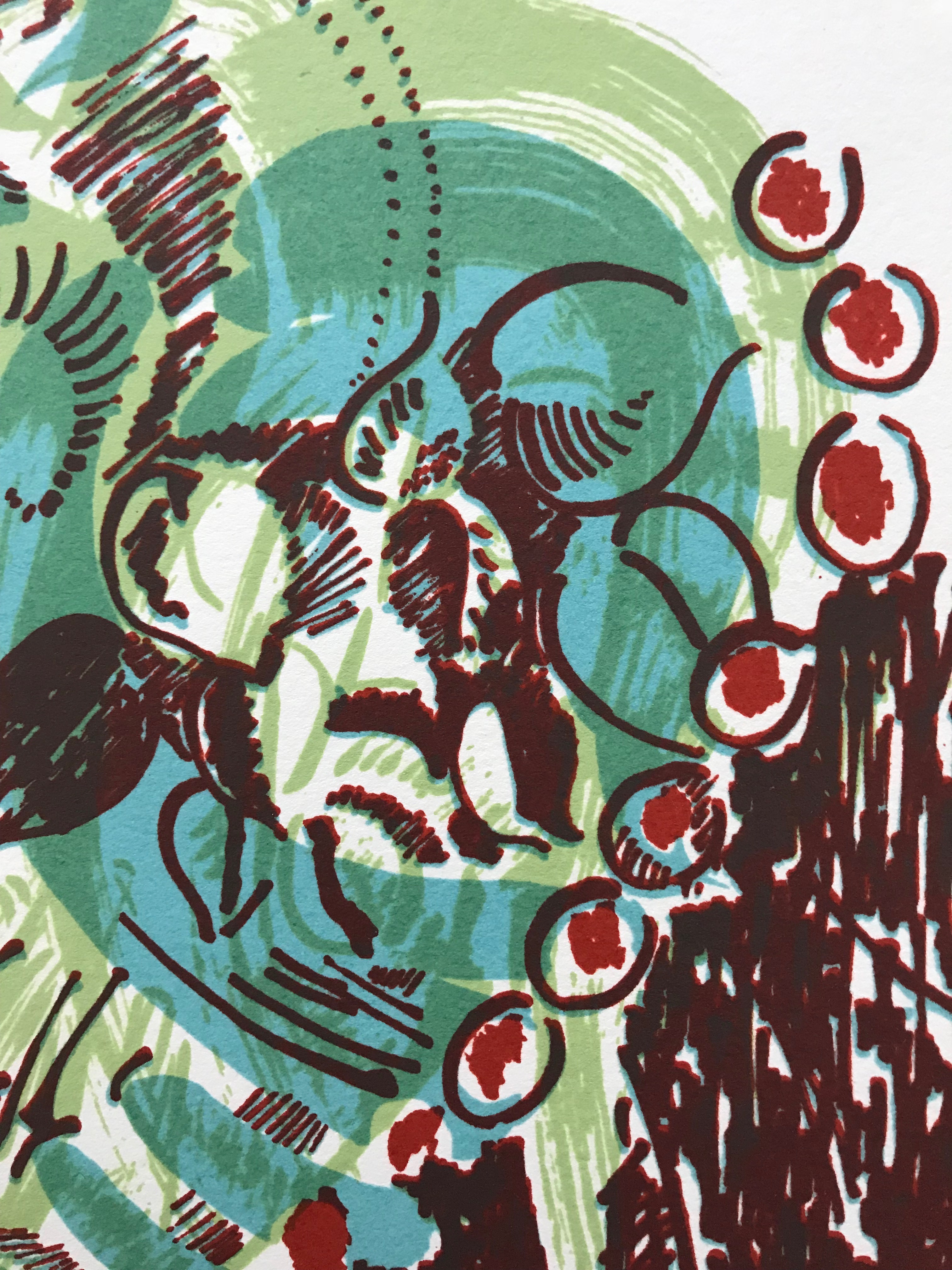 Niet of onleesbaar gesigneerd - Fraaie zeefdruk uit 1991 - Gesigneerd - Zonder lijst - HC kopen? Bied vanaf 1!