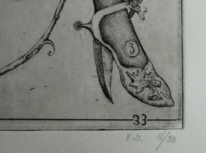 Ab Steenvoorden - Ets met blinddruk , Gemini – Surrealistische voorstelling, 1973 – 24 x 29½ cm kopen? Bied vanaf 1!